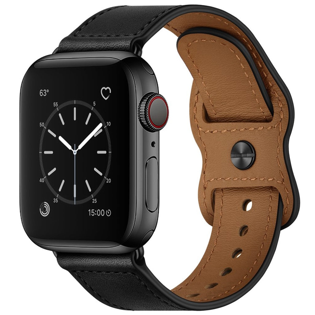 Rigtigt Slidstærk Ægte Læder Universal Rem passer til Apple Smartwatch