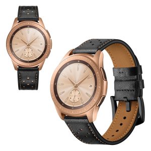 Super Smuk Ægte Læder Rem passer til Samsung Galaxy Watch (42mm) Online Hot Salg