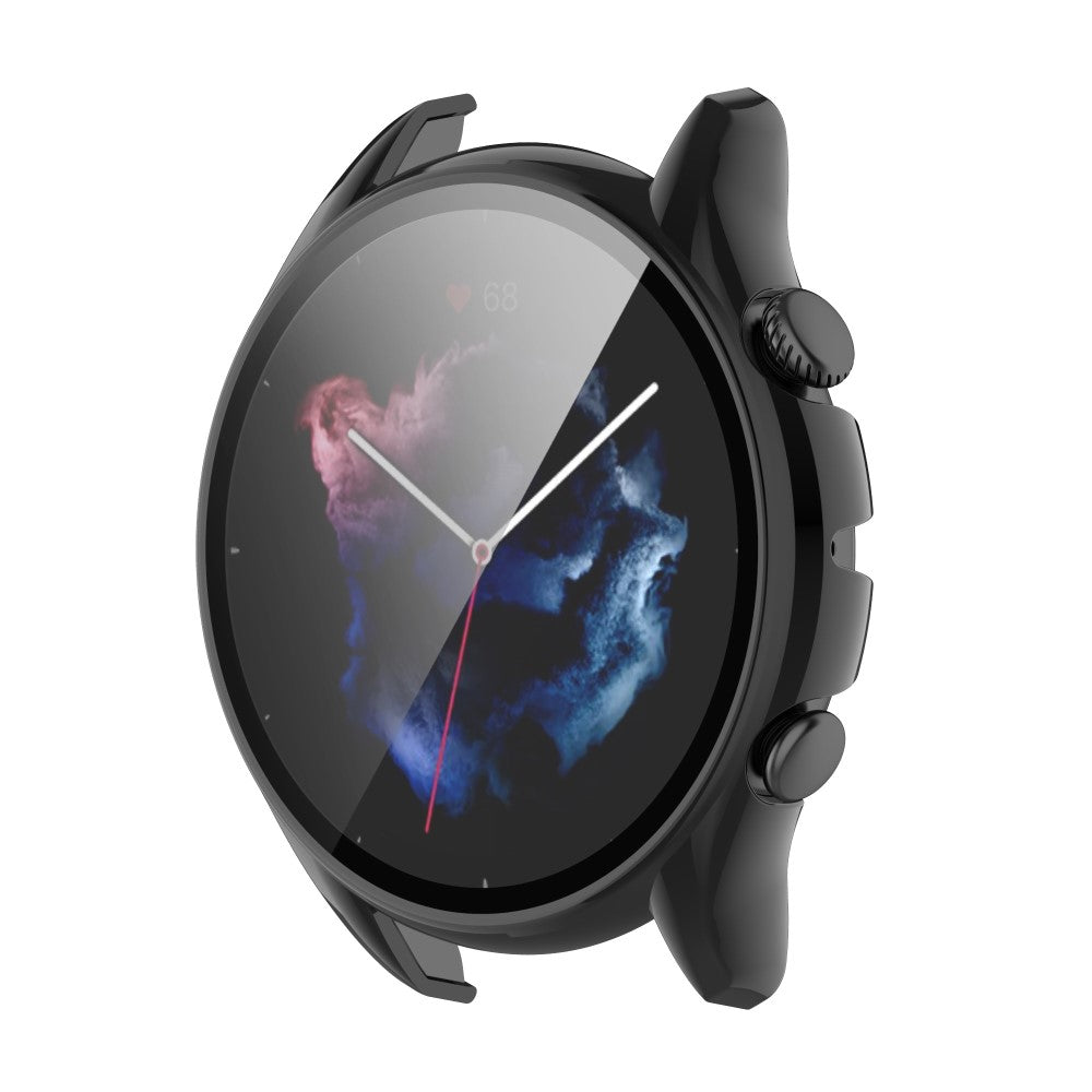 Super Flot Universal Cover med Skærmbeskytter i Plastik og Hærdet Glas passer til Amazfit GTR 3 / Amazfit GTR 3 Pro