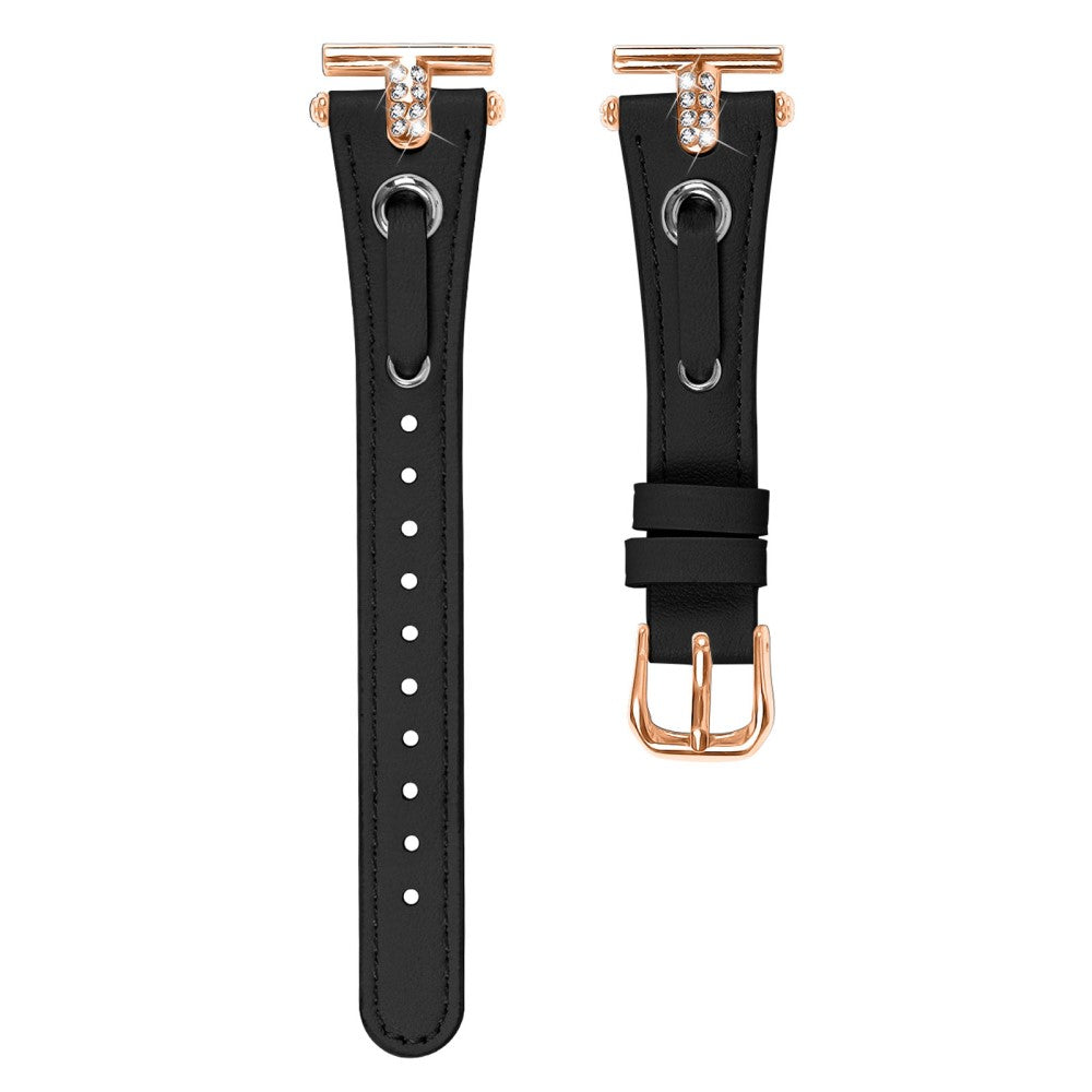 Solid Ægte Læder Rem passer til Garmin Vivomove / Garmin Vivomove HR Udsalg