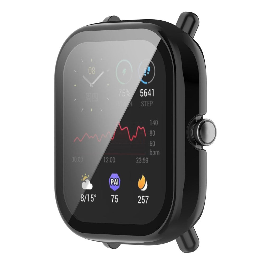 Meget Fint Universal Cover med Skærmbeskytter i Plastik og Hærdet Glas passer til Amazfit Smartwatch