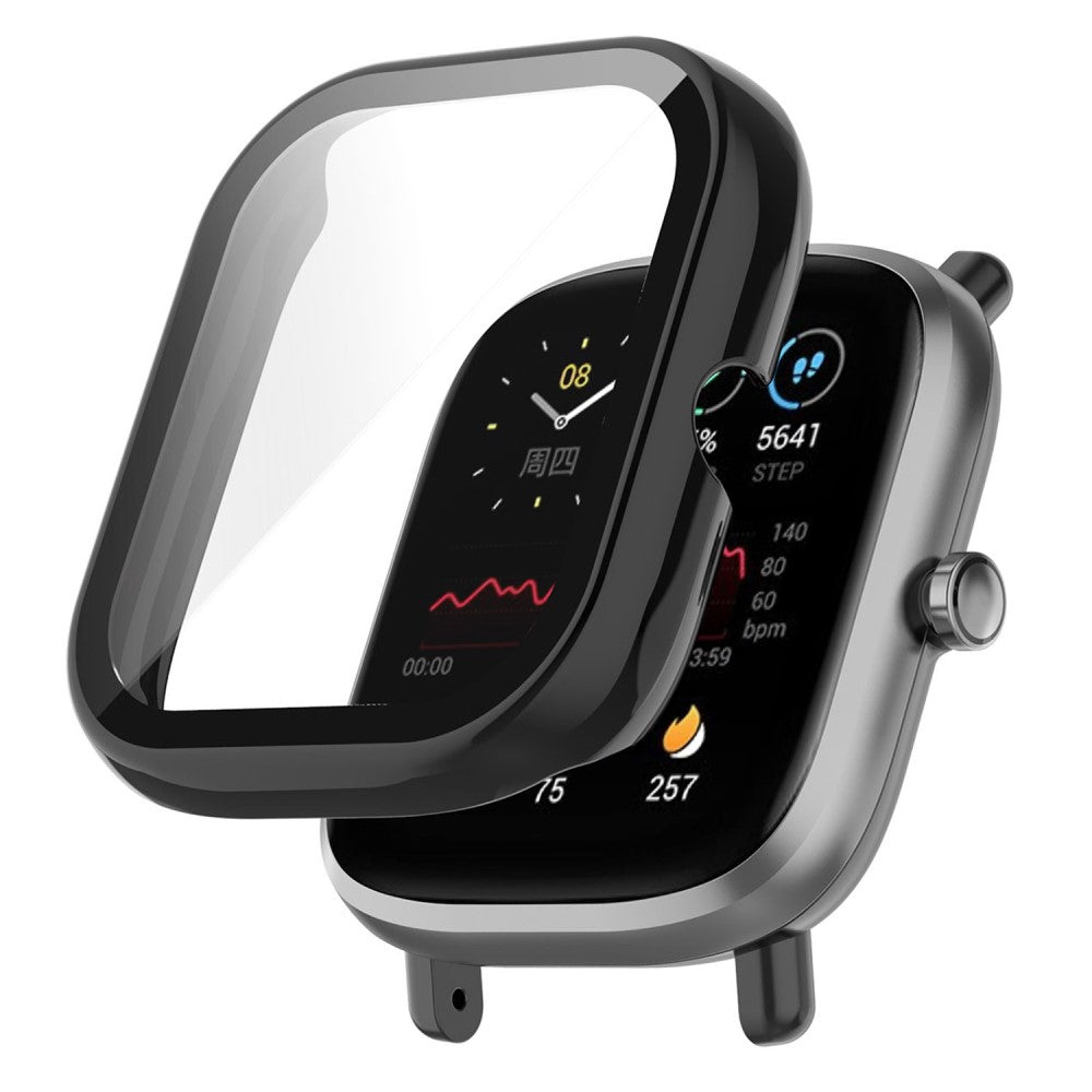 Meget Fint Universal Cover med Skærmbeskytter i Plastik og Hærdet Glas passer til Amazfit Smartwatch