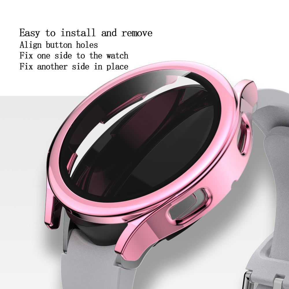 Rigtigt Godt Cover med Skærmbeskytter i Plastik og Hærdet Glas passer til Samsung Galaxy Watch 4 (40mm) Online Hot Salg