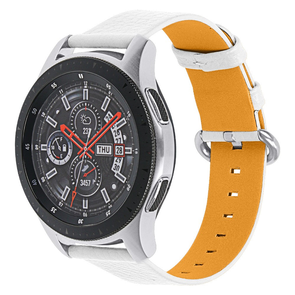 Ægte Læder Universal Rem passer til Samsung Galaxy Watch 3 (45mm) / Samsung Galaxy Watch (46mm)