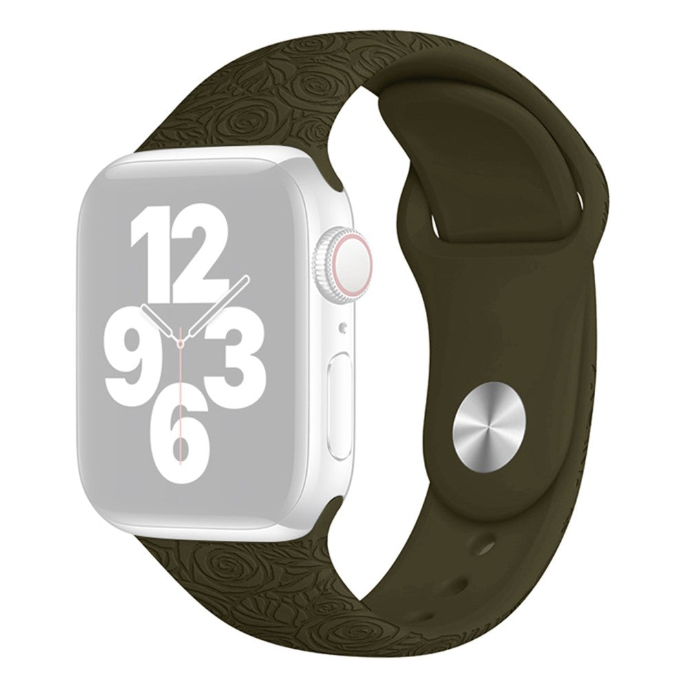 Rigtigt Holdbart Silikone Rem passer til Apple Watch Series 7 41mm