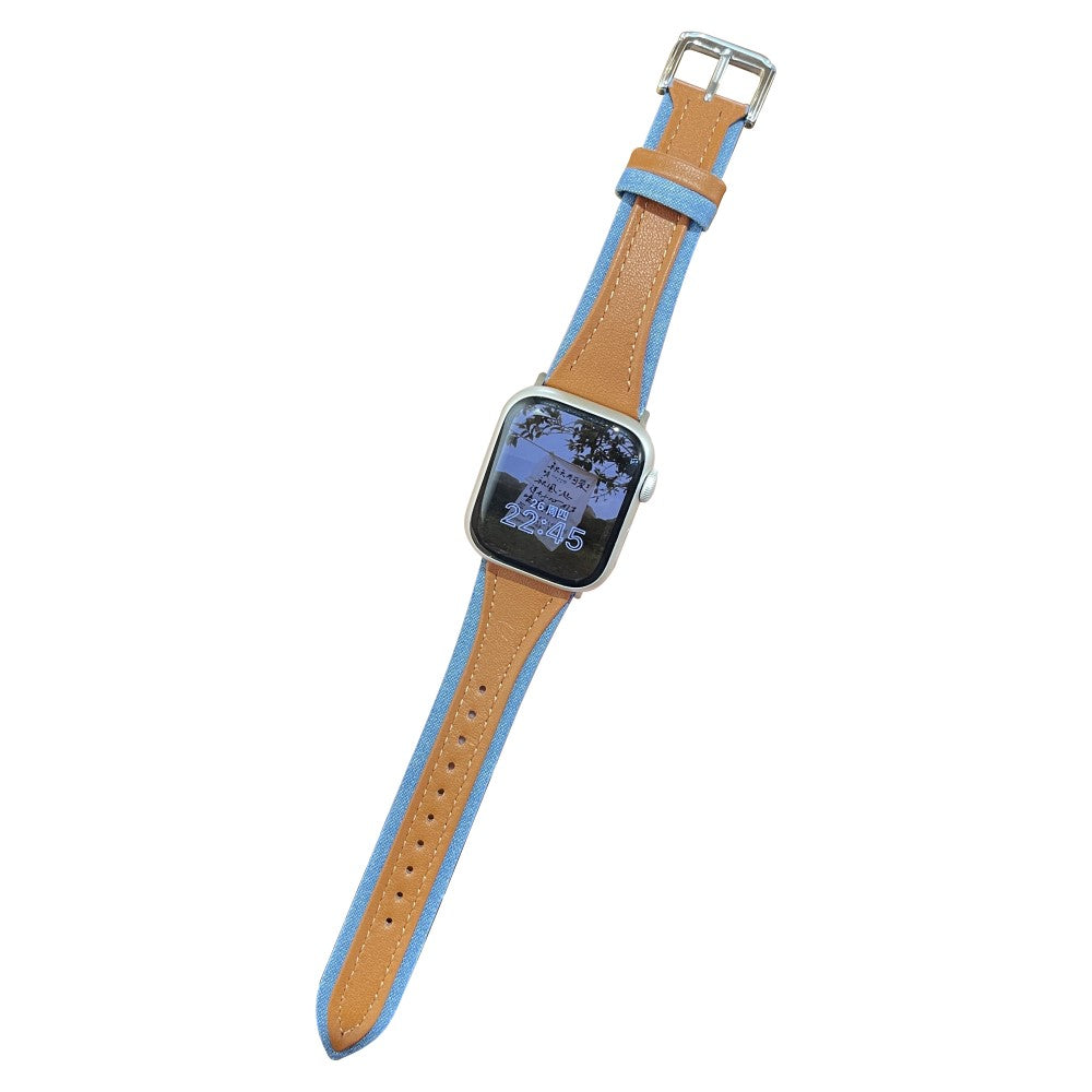 elegant-aegte-laeder-og-nylon-universal-rem-passer-til-apple-smartwatch_1.jpg Elegant Ægte Læder Og Nylon Universal Rem passer til Apple Smartwatch