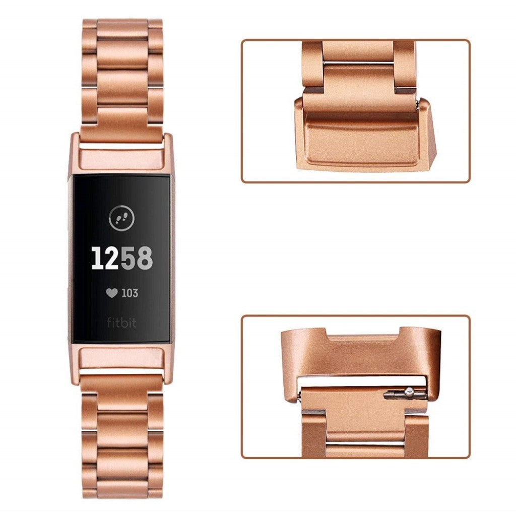 Rigtigt Kønt Metal Rem passer til Fitbit Charge 3 Mode