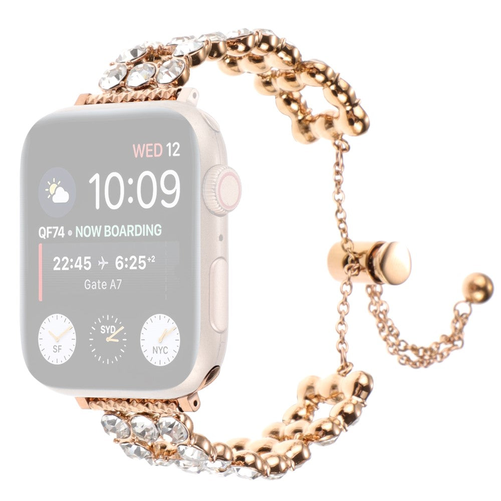 Superflot Metal Og Rhinsten Universal Rem passer til Apple Smartwatch Rabat