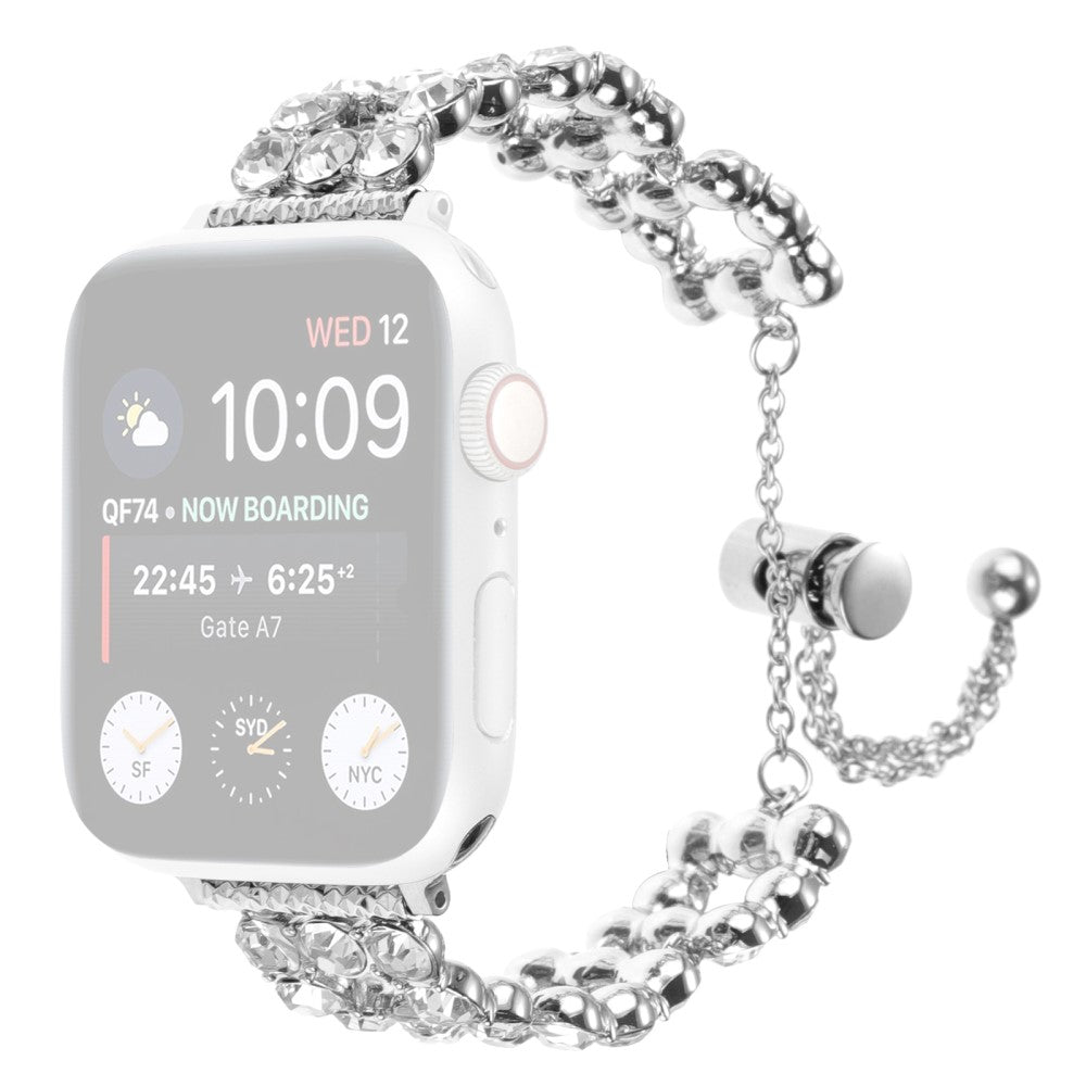 Superflot Metal Og Rhinsten Universal Rem passer til Apple Smartwatch Rabat