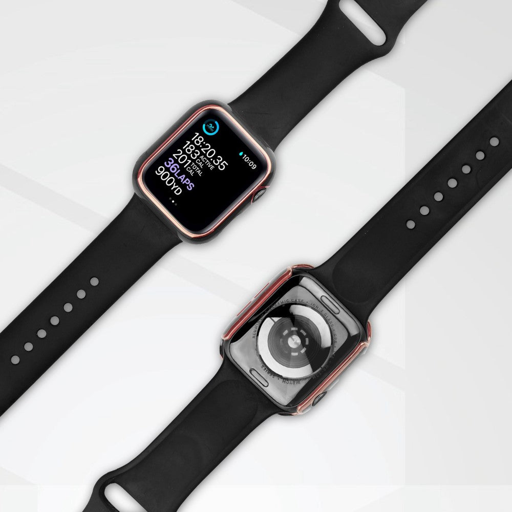 Rigtigt Godt Universal Cover med Skærmbeskytter i Plastik og Hærdet Glas passer til Apple Watch Series 8 (45mm) / Apple Watch Series 7 45mm
