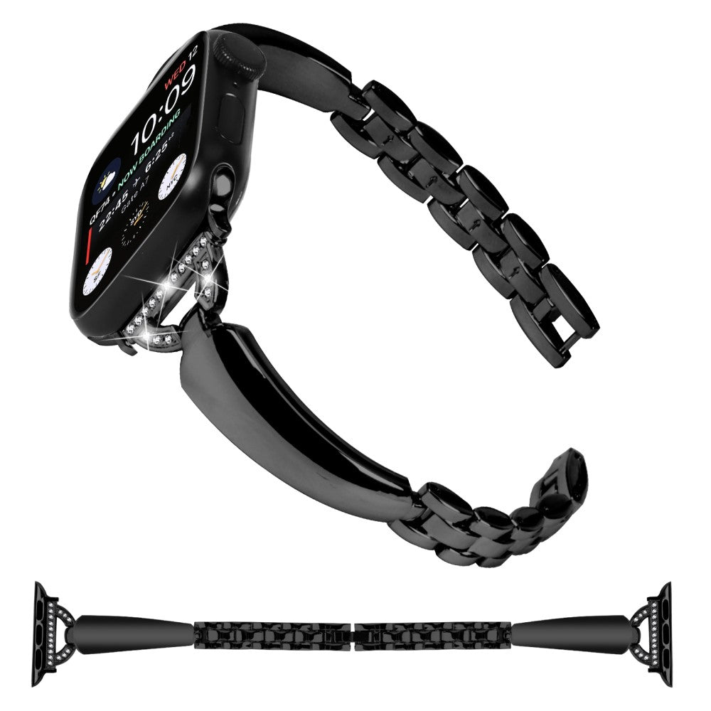 Elegant Metal Og Rhinsten Universal Rem passer til Apple Smartwatch