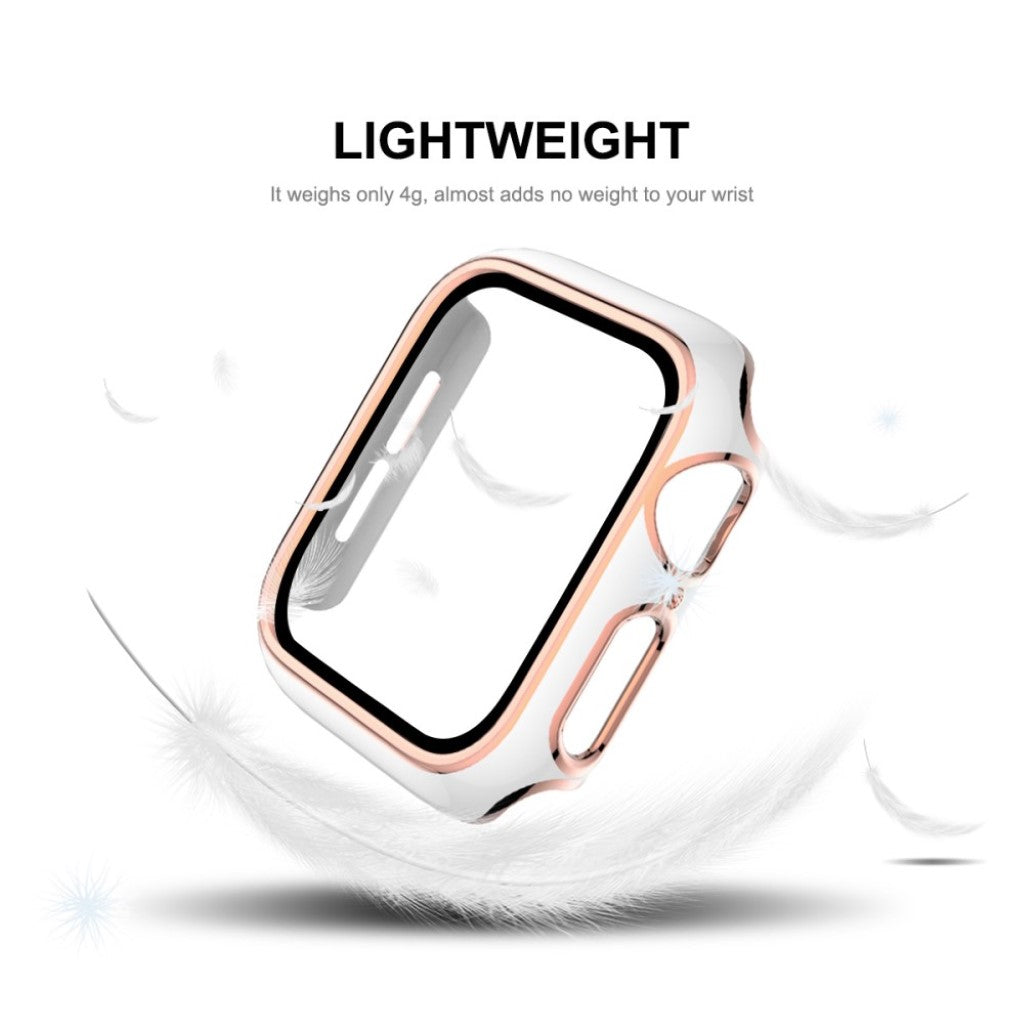 Super Godt Universal Cover med Skærmbeskytter i Silikone og Hærdet Glas passer til Apple Watch Series 6 40mm / Apple Watch Series 5 40mm