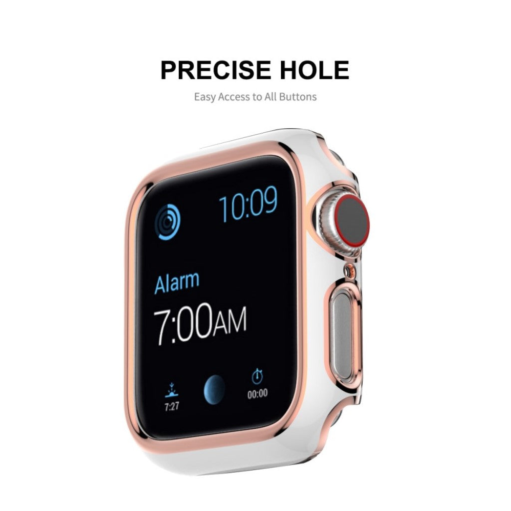 Super Godt Universal Cover med Skærmbeskytter i Silikone og Hærdet Glas passer til Apple Watch Series 6 40mm / Apple Watch Series 5 40mm