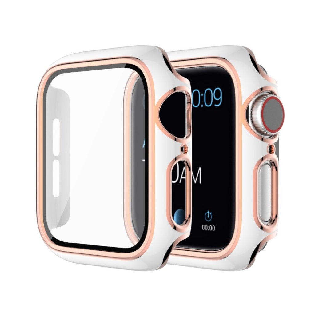 Super Godt Universal Cover med Skærmbeskytter i Silikone og Hærdet Glas passer til Apple Watch Series 6 40mm / Apple Watch Series 5 40mm