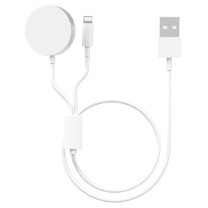 1m Plastik Og Silikone Trådløs Opladningskabel passer til Apple Smartwatch