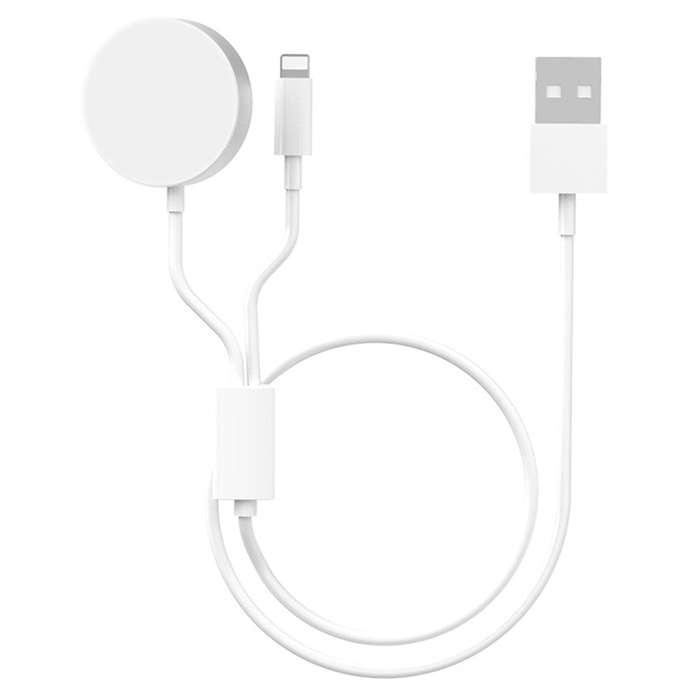 1m Plastik Og Silikone Trådløs Opladningskabel passer til Apple Smartwatch