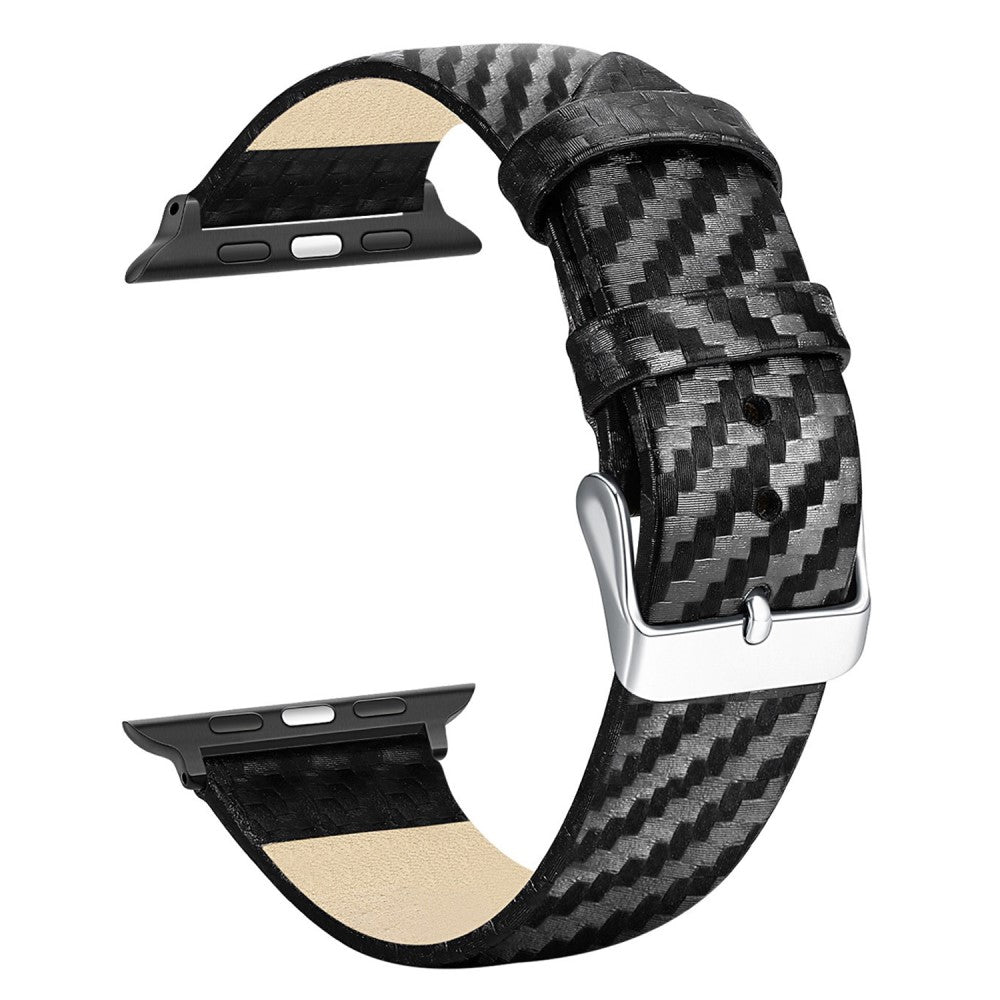 Eminent Ægte Læder Og Plastik Rem passer til Apple Watch Series 7 41mm Mode