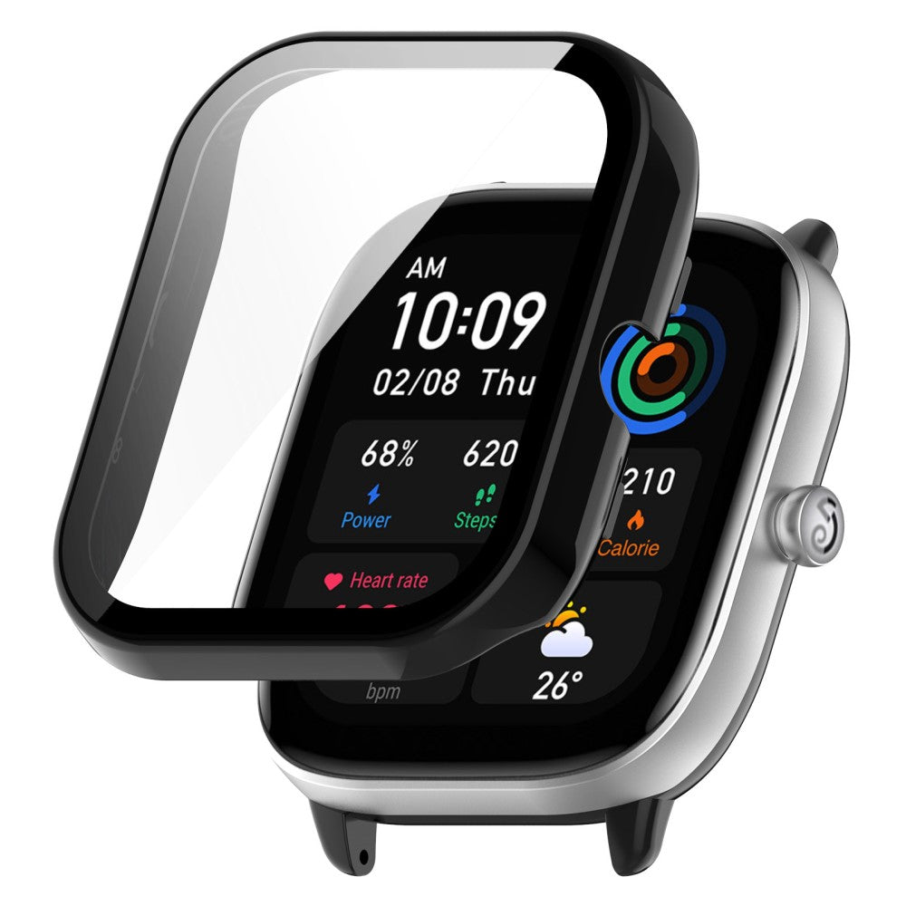 Mega Flot Cover med Skærmbeskytter i Plastik og Hærdet Glas passer til Amazfit GTS 4 Mini