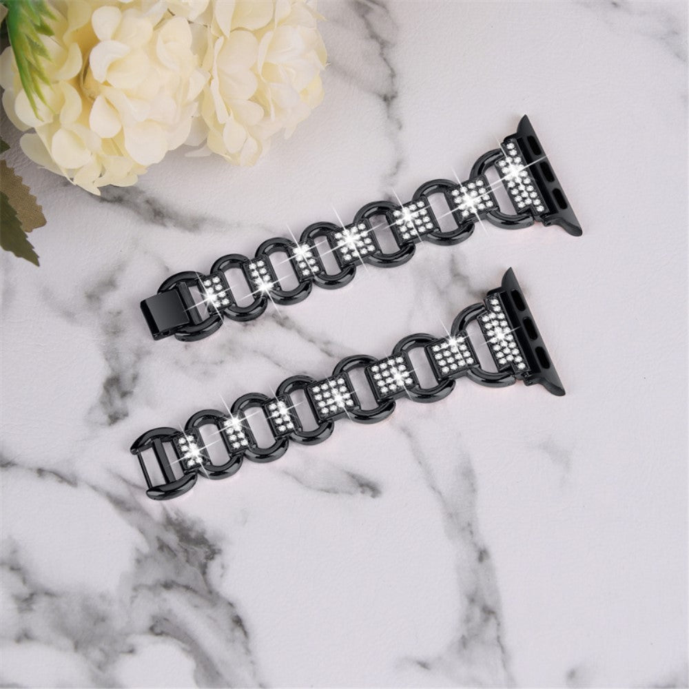 Vildt Cool Metal Og Rhinsten Universal Rem passer til Apple Smartwatch