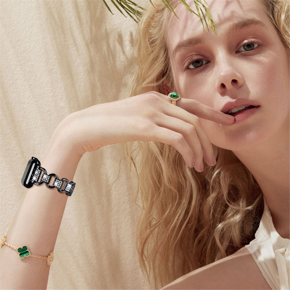 Vildt Cool Metal Og Rhinsten Universal Rem passer til Apple Smartwatch