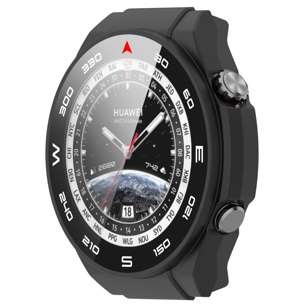 Vildt Godt Cover med Skærmbeskytter i Plastik og Hærdet Glas passer til Huawei Watch Ultimate på udsalg