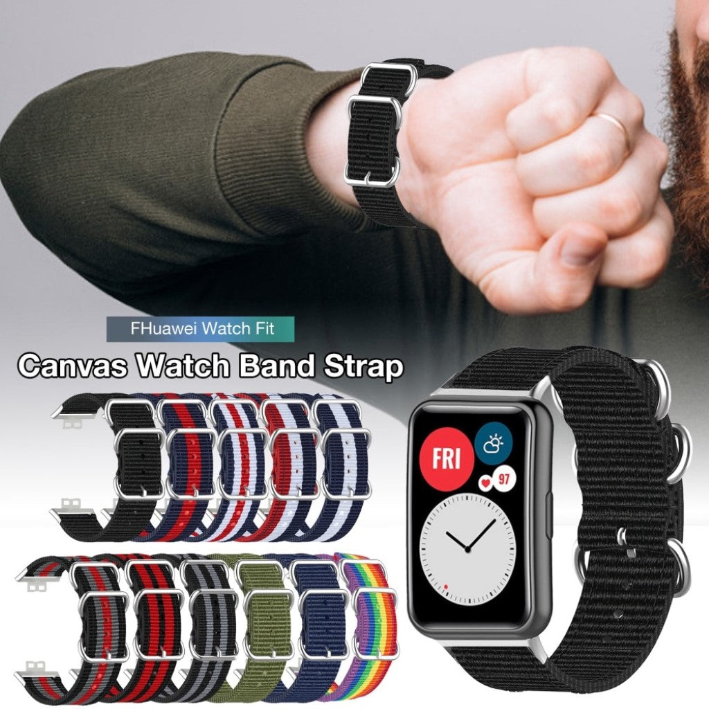 Vildt Godt Nylon Rem passer til Huawei Watch Fit