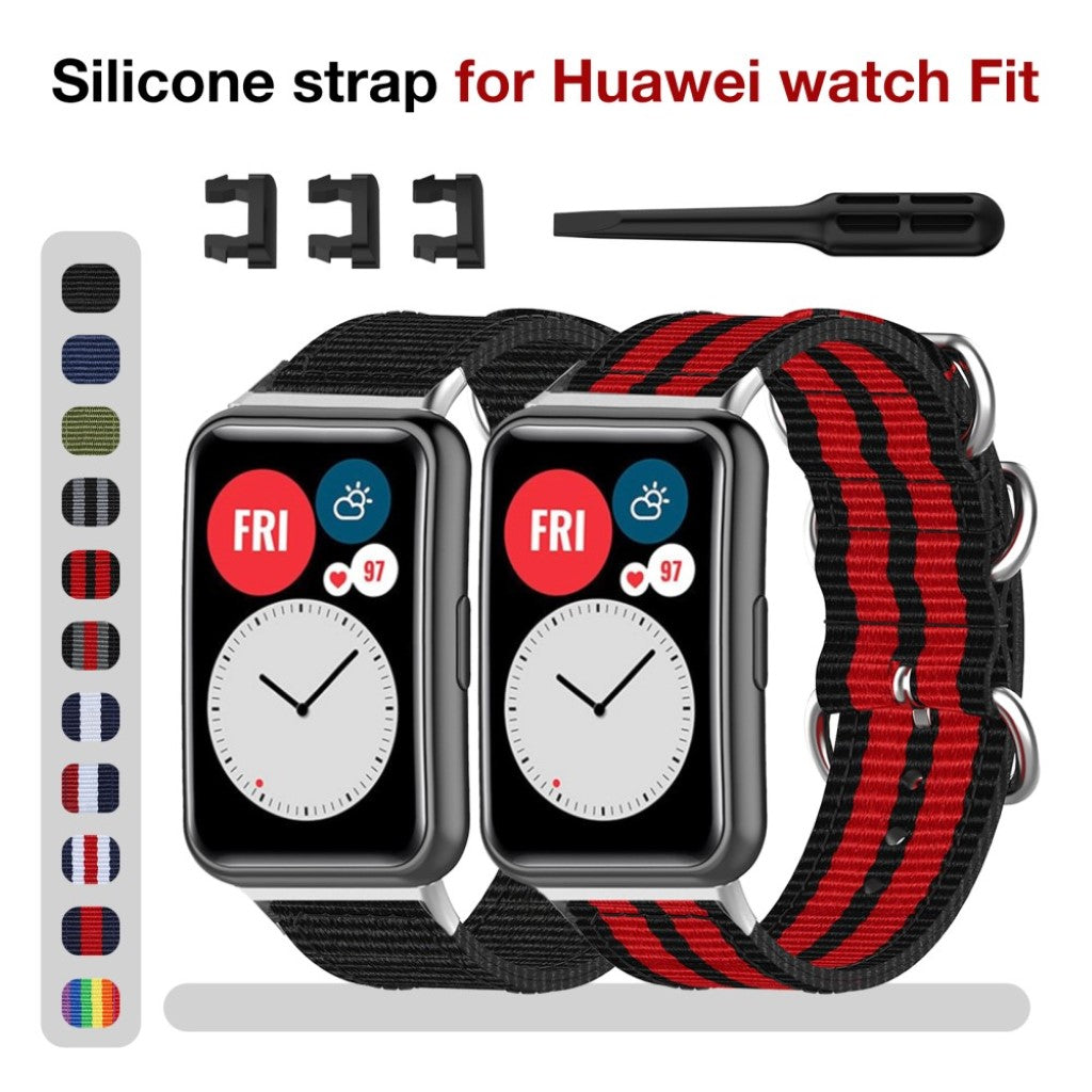 Vildt Godt Nylon Rem passer til Huawei Watch Fit