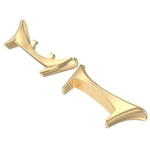 1Pair 20mm Watch Connector for vivo Watch 3 Metal Band Adapter Smart Watch Replacement Parts - Gold
