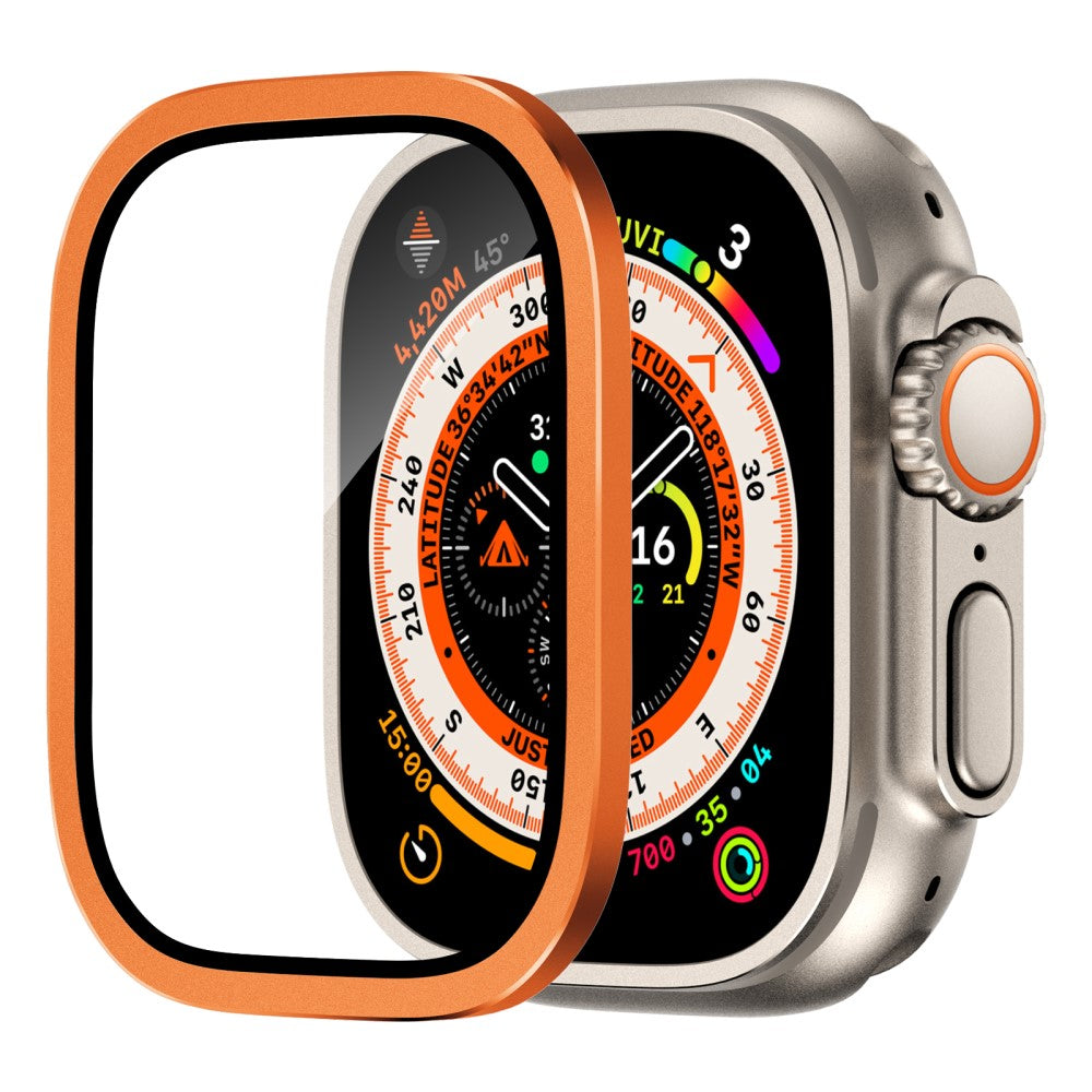 Mega Fint Universal Cover med Skærmbeskytter i Glas passer til Apple Watch Ultra / Apple Watch Ultra 2