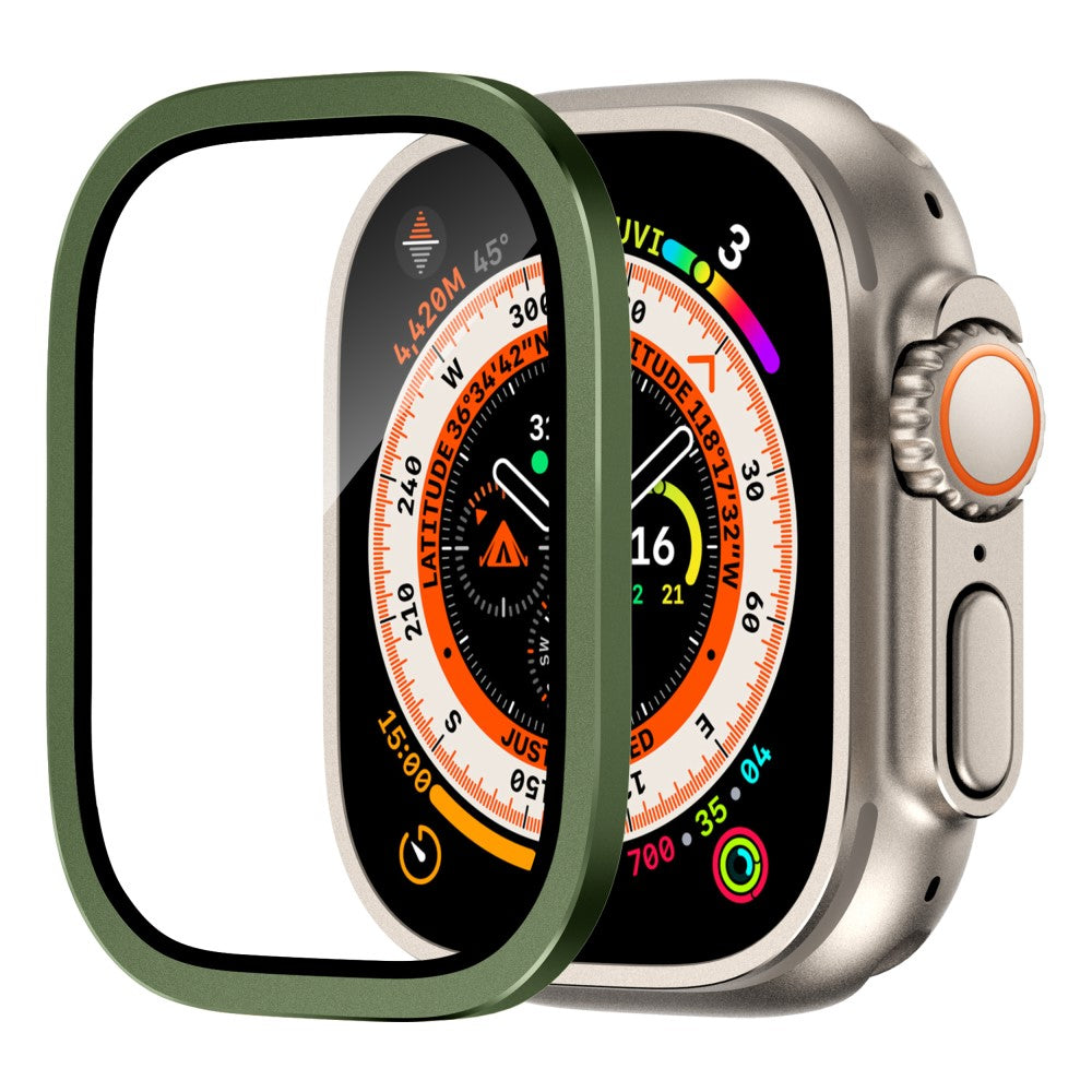 Mega Fint Universal Cover med Skærmbeskytter i Glas passer til Apple Watch Ultra / Apple Watch Ultra 2