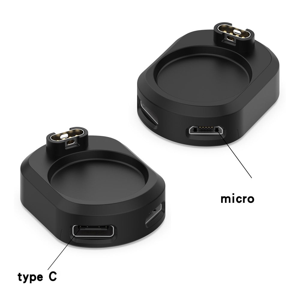 Silikone USB Type-C Ladestation passer til Garmin Smartwatch