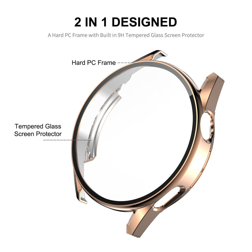 Vildt Godt Cover med Skærmbeskytter i Plastik og Hærdet Glas passer til Huawei Watch GT 3 (42mm) Rabat