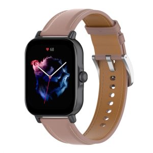 Cool Ægte Læder Universal Rem passer til Amazfit GTS 3 / Amazfit Bip U