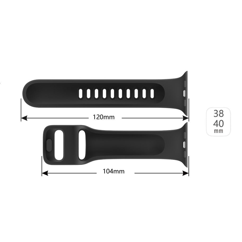 Silikone Universal Rem passer til Apple Watch Series 5 40mm / Apple Watch 40mm