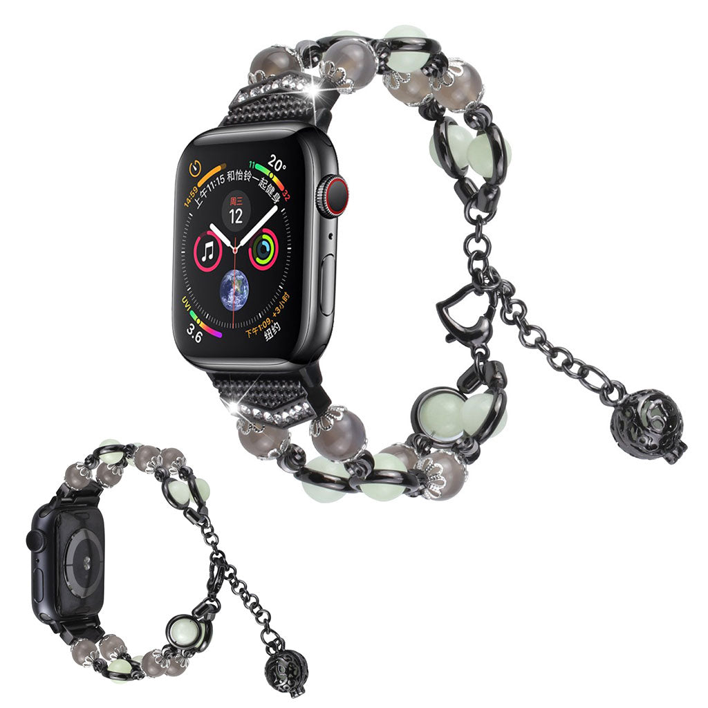 Rigtigt Rart Metal Og Sten Universal Rem passer til Apple Smartwatch Online salg