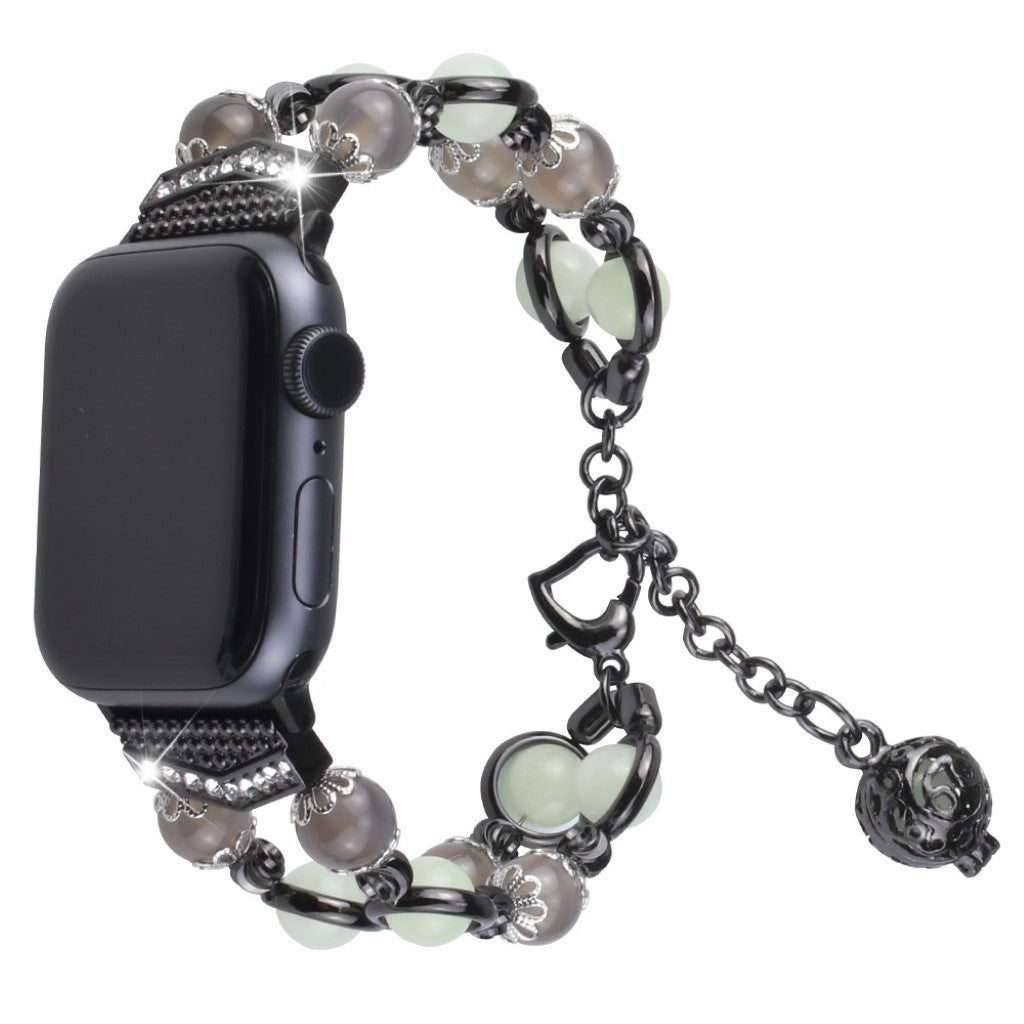Rigtigt Rart Metal Og Sten Universal Rem passer til Apple Smartwatch Online salg