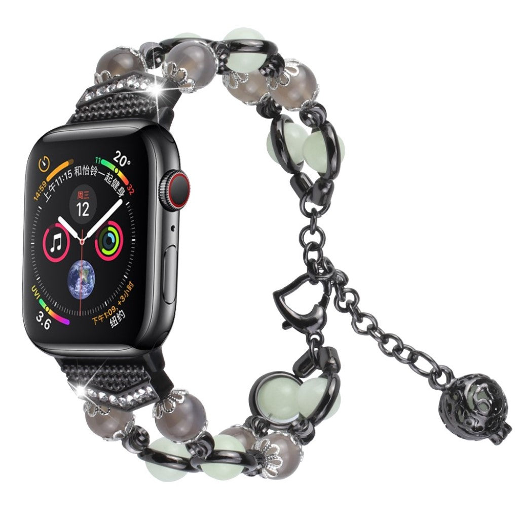 Rigtigt Rart Metal Og Sten Universal Rem passer til Apple Smartwatch Online salg