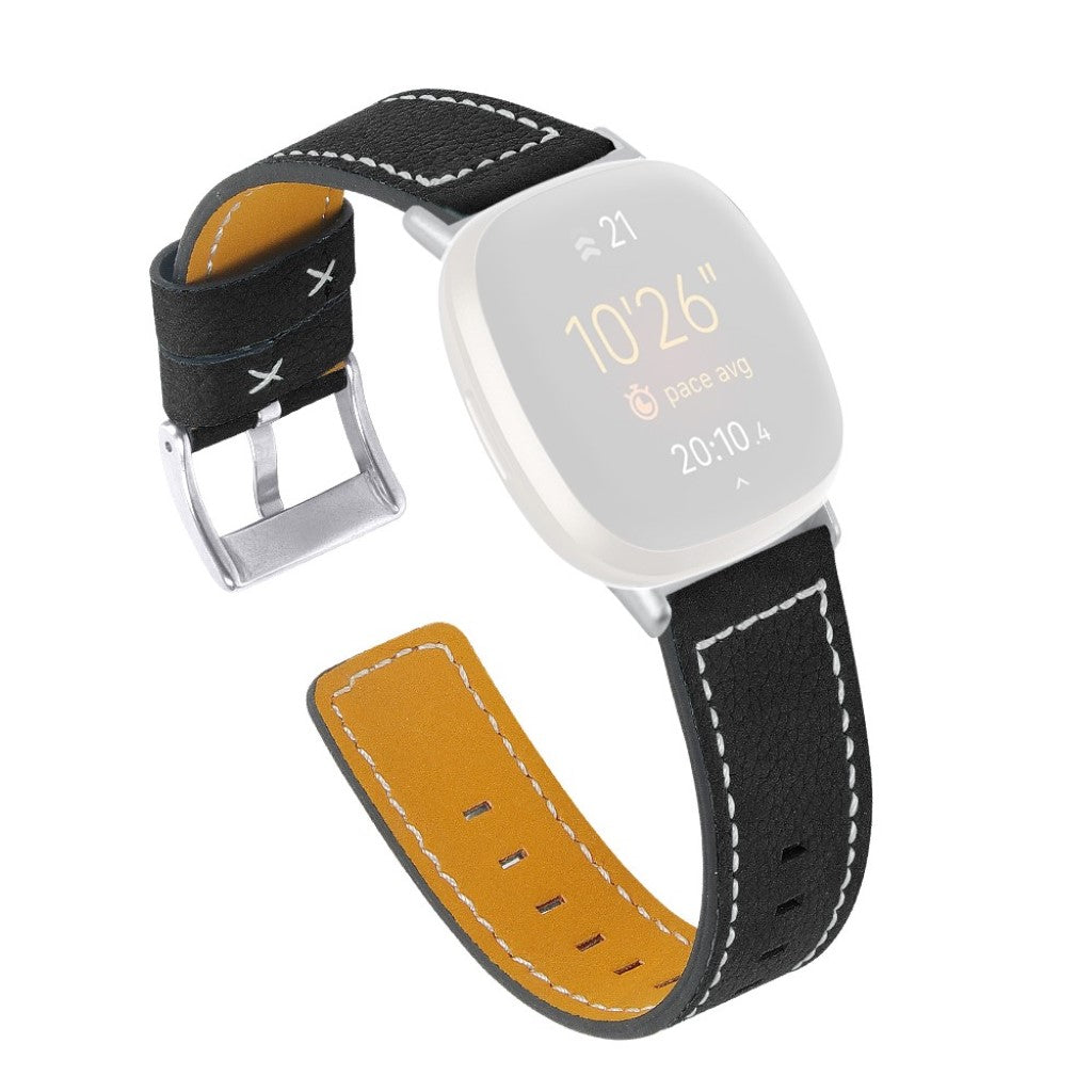 Ægte Læder Universal Rem passer til Fitbit Versa 3 / Fitbit Sense 1