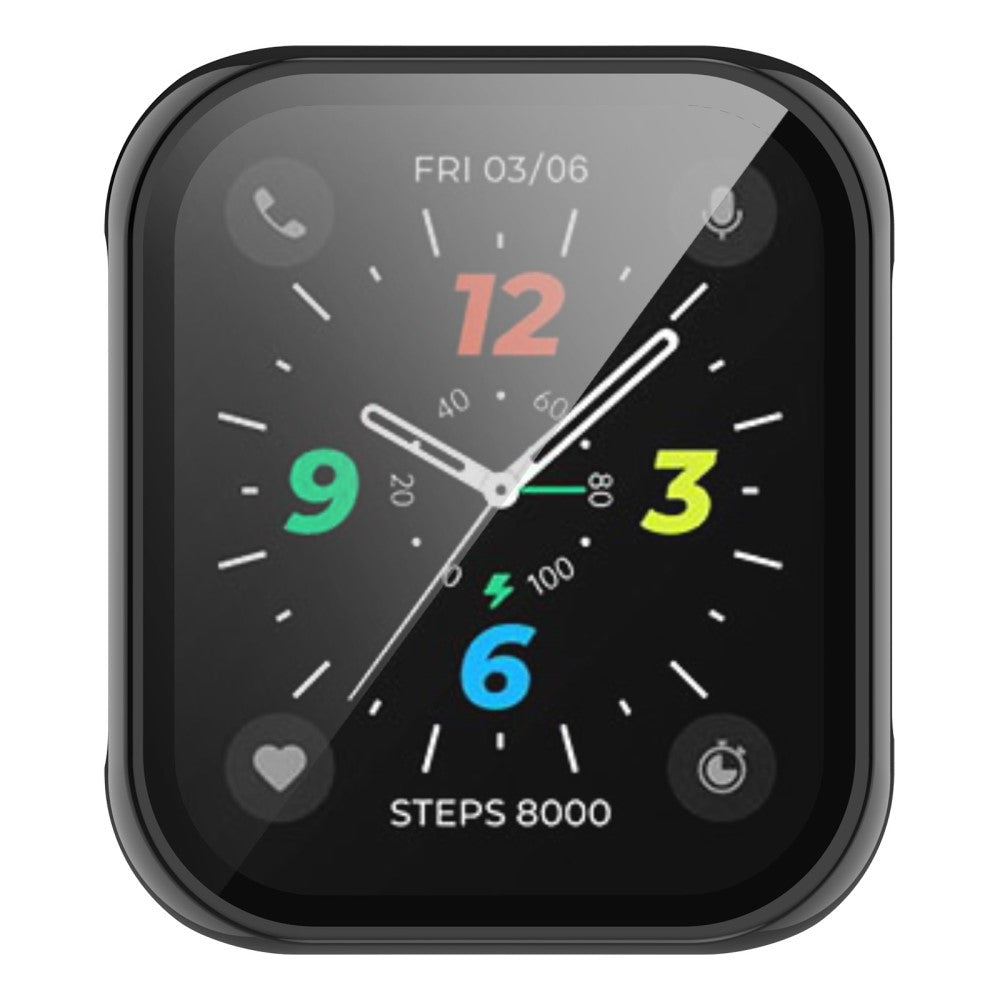 Rigtigt Flot Cover med Skærmbeskytter i Plastik og Hærdet Glas passer til Oppo Watch 2 (46mm)
