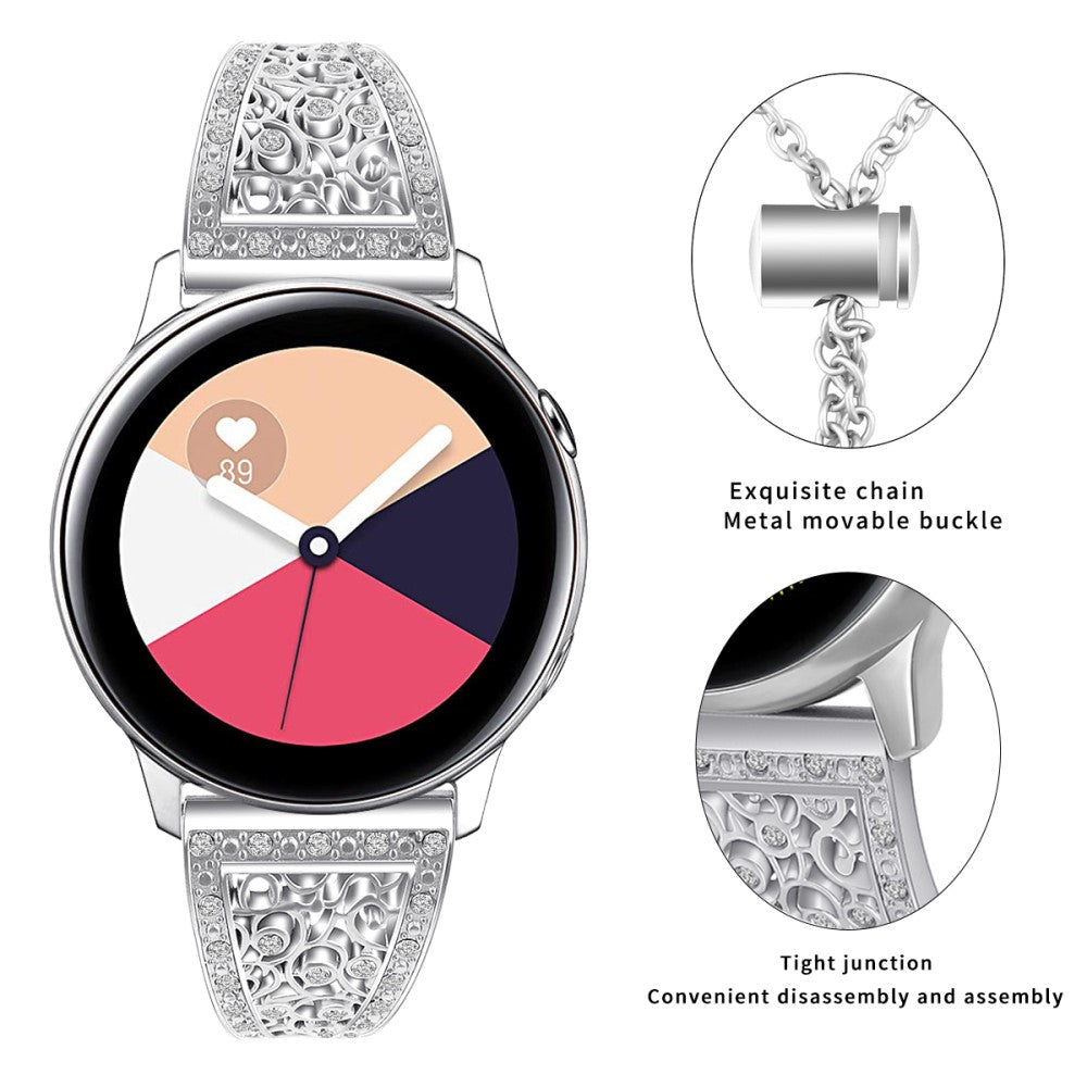 Elegant Metal Og Rhinsten Universal Rem passer til Smartwatch