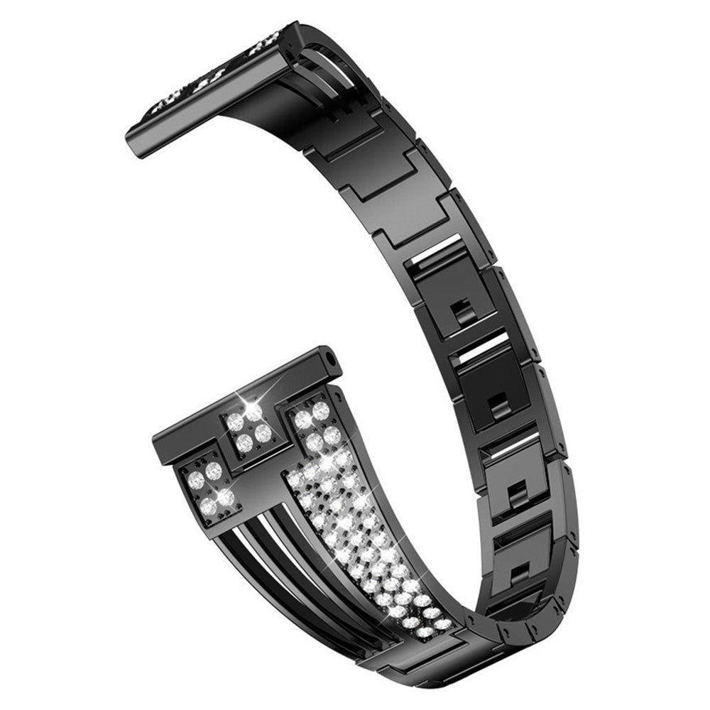 Rigtigt Pænt Metal Og Rhinsten Universal Rem passer til Smartwatch