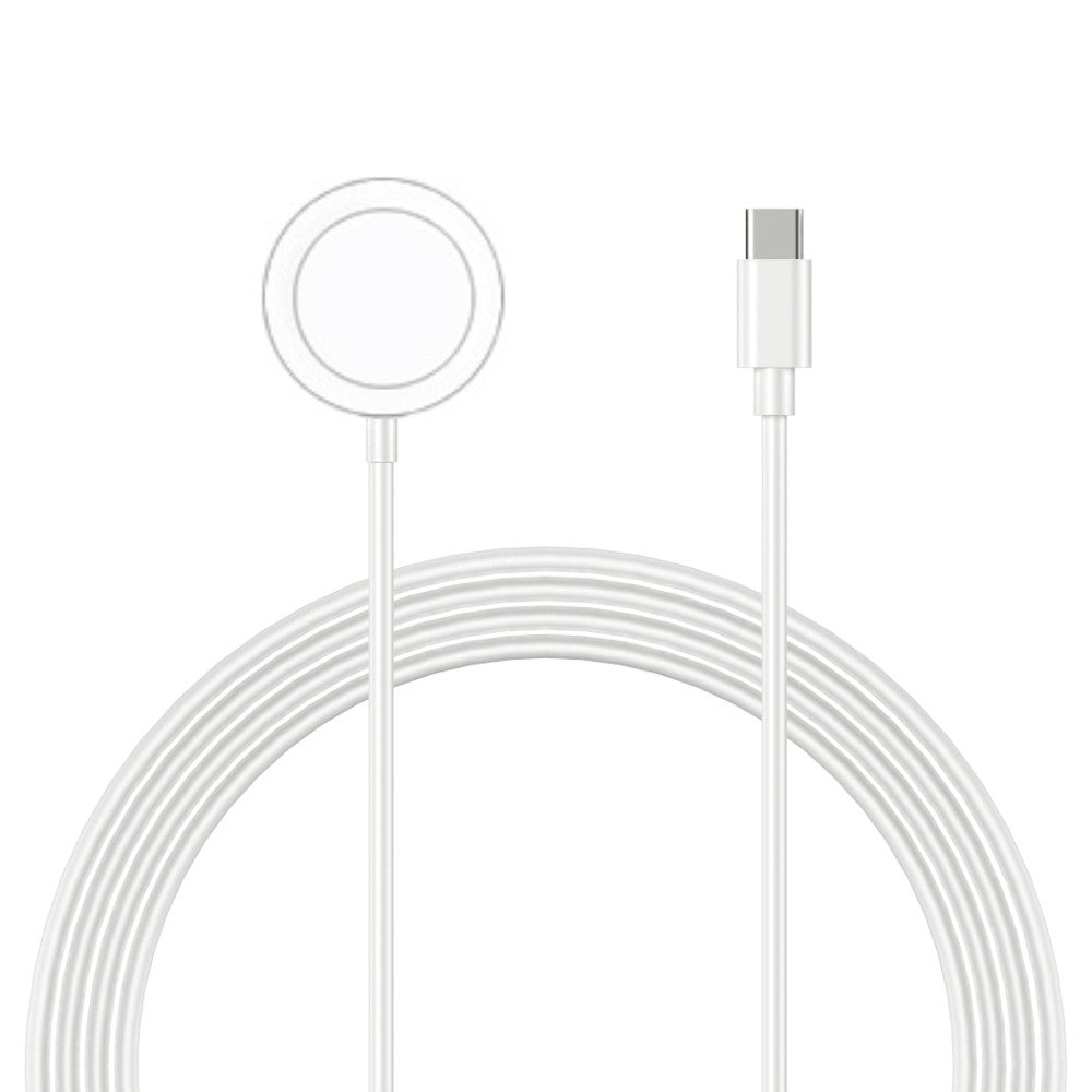 1m Plastik Og Silikone Trådløs Type-C Opladningskabel passer til Apple Smartwatch Online salg