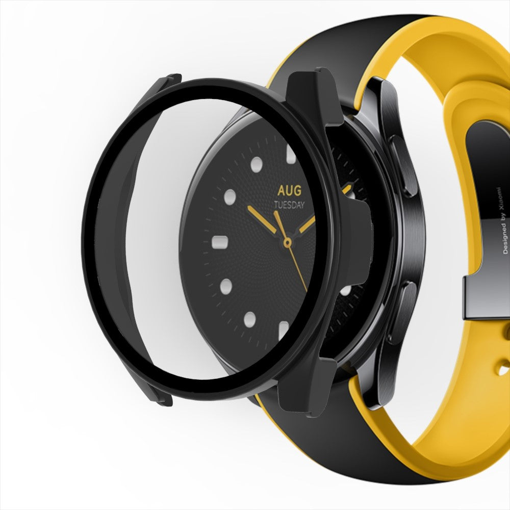 Godt Cover med Skærmbeskytter i Plastik og Hærdet Glas passer til Xiaomi Watch S2 42mm