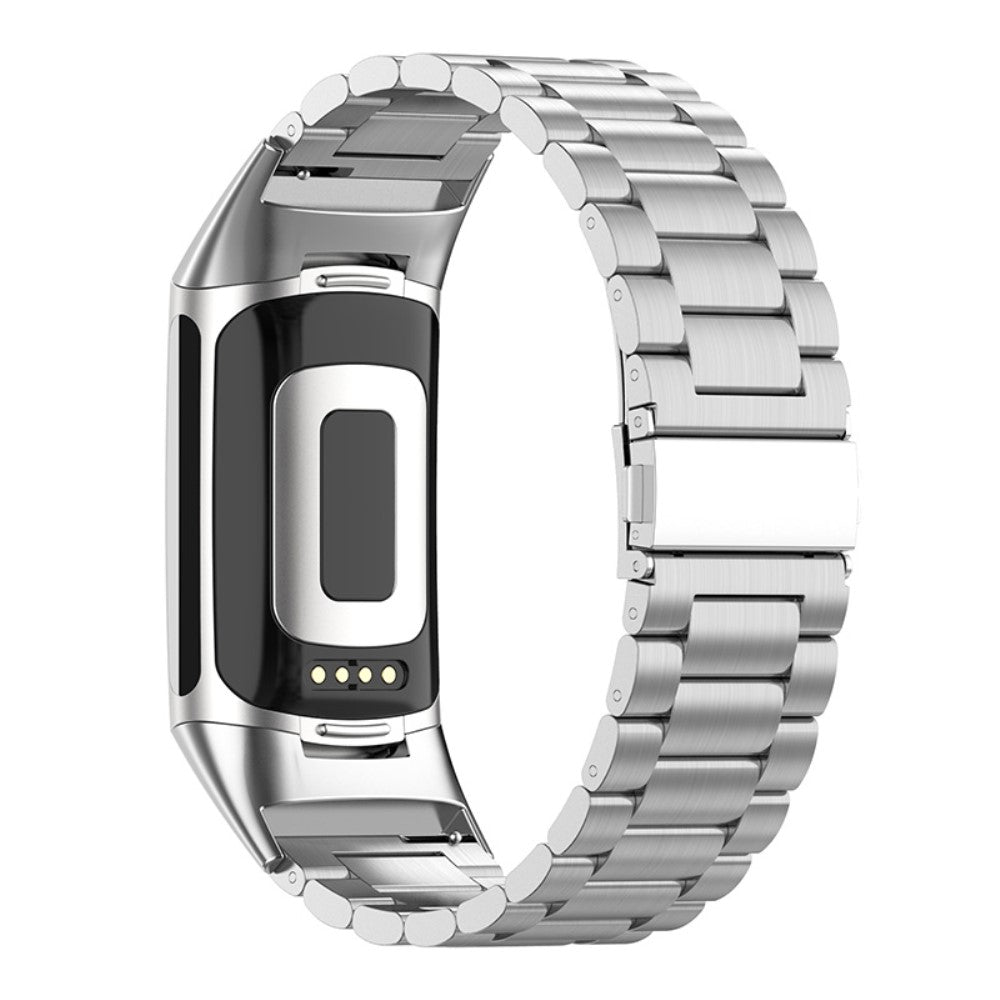 Rigtigt Slidstærk Metal Rem passer til Fitbit Charge 5 Levere