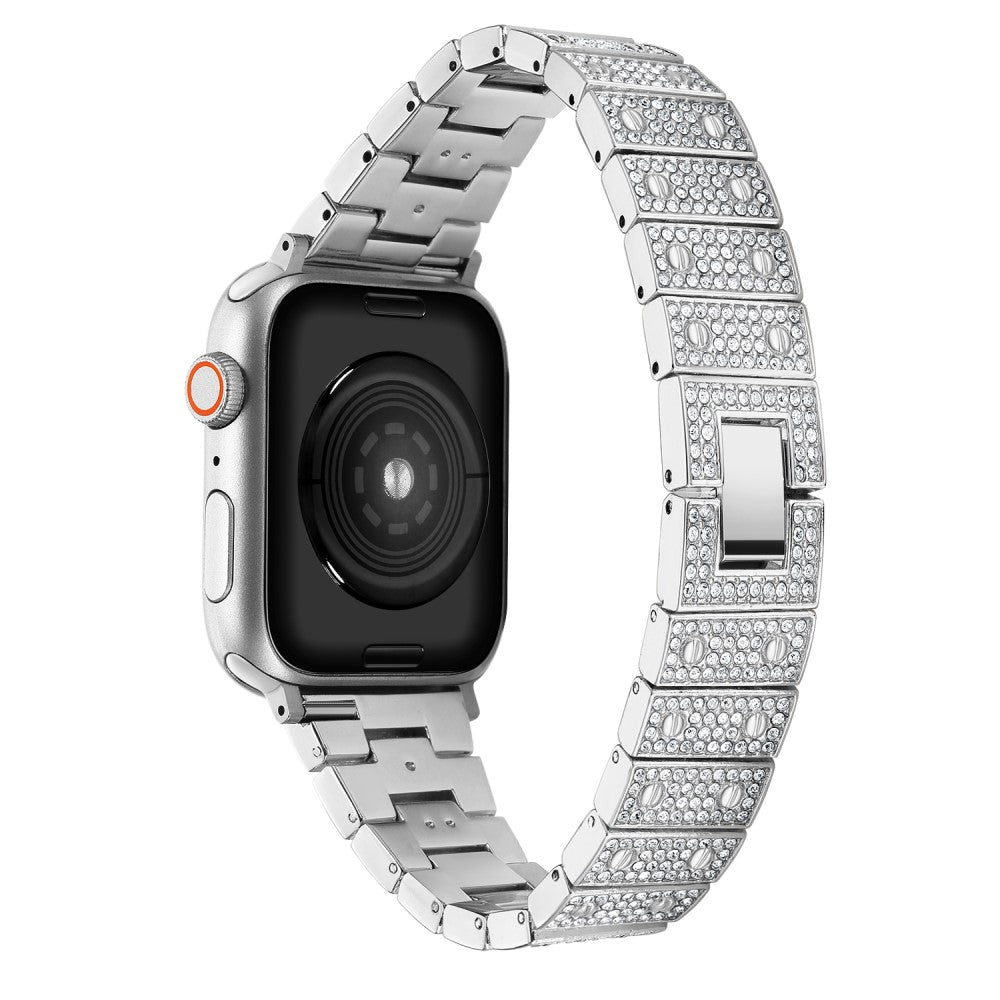 Super Smuk Metal Og Rhinsten Rem passer til Apple Watch Series 7 41mm