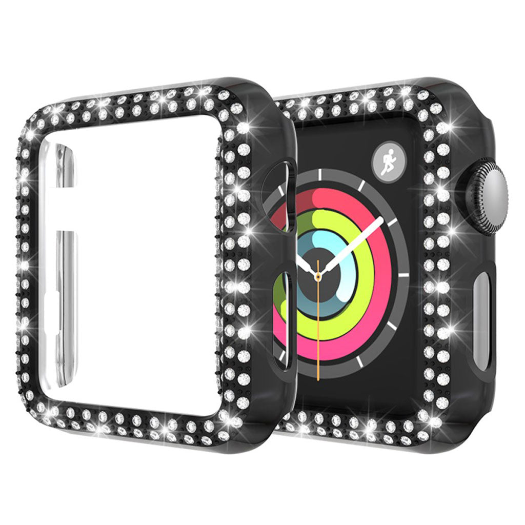 Vildt Fed Plastik og Rhinsten Cover passer til Apple Watch Series 1-3 42mm