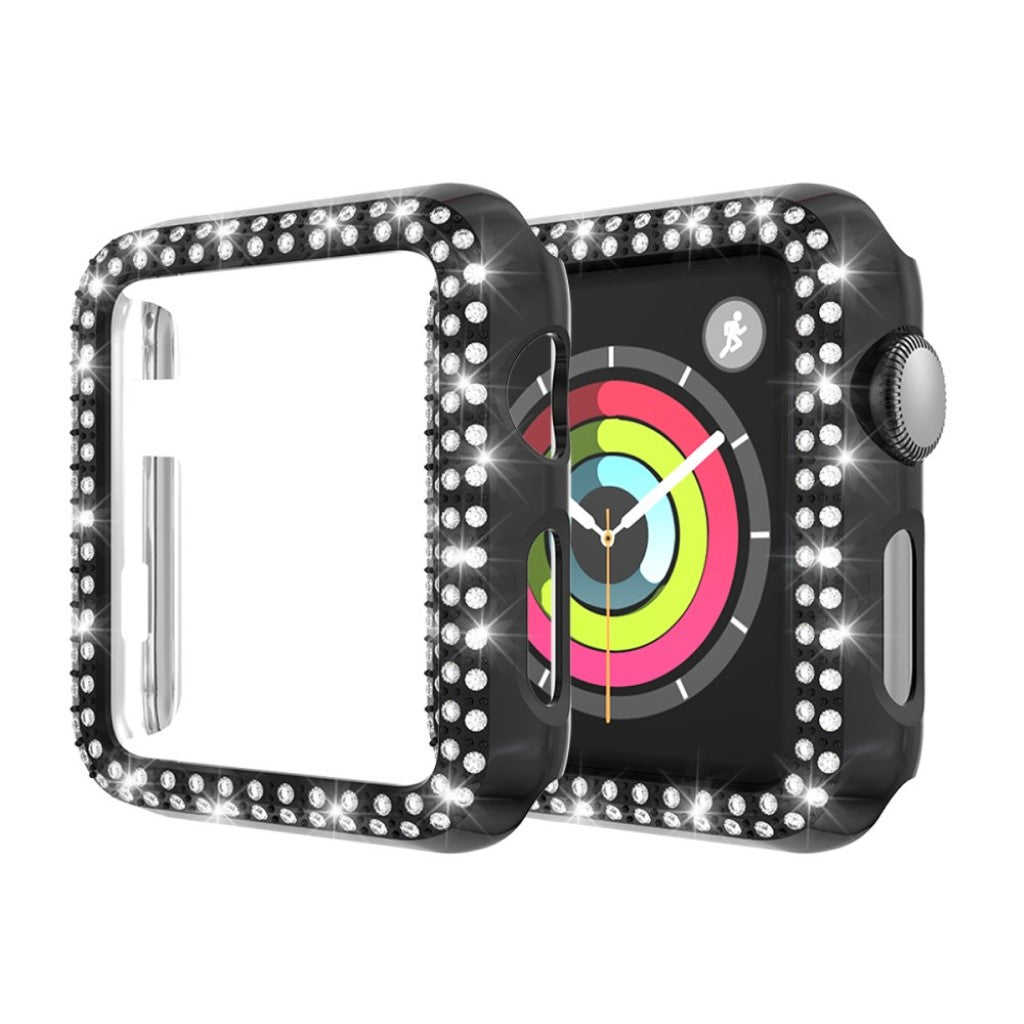 Vildt Fed Plastik og Rhinsten Cover passer til Apple Watch Series 1-3 42mm