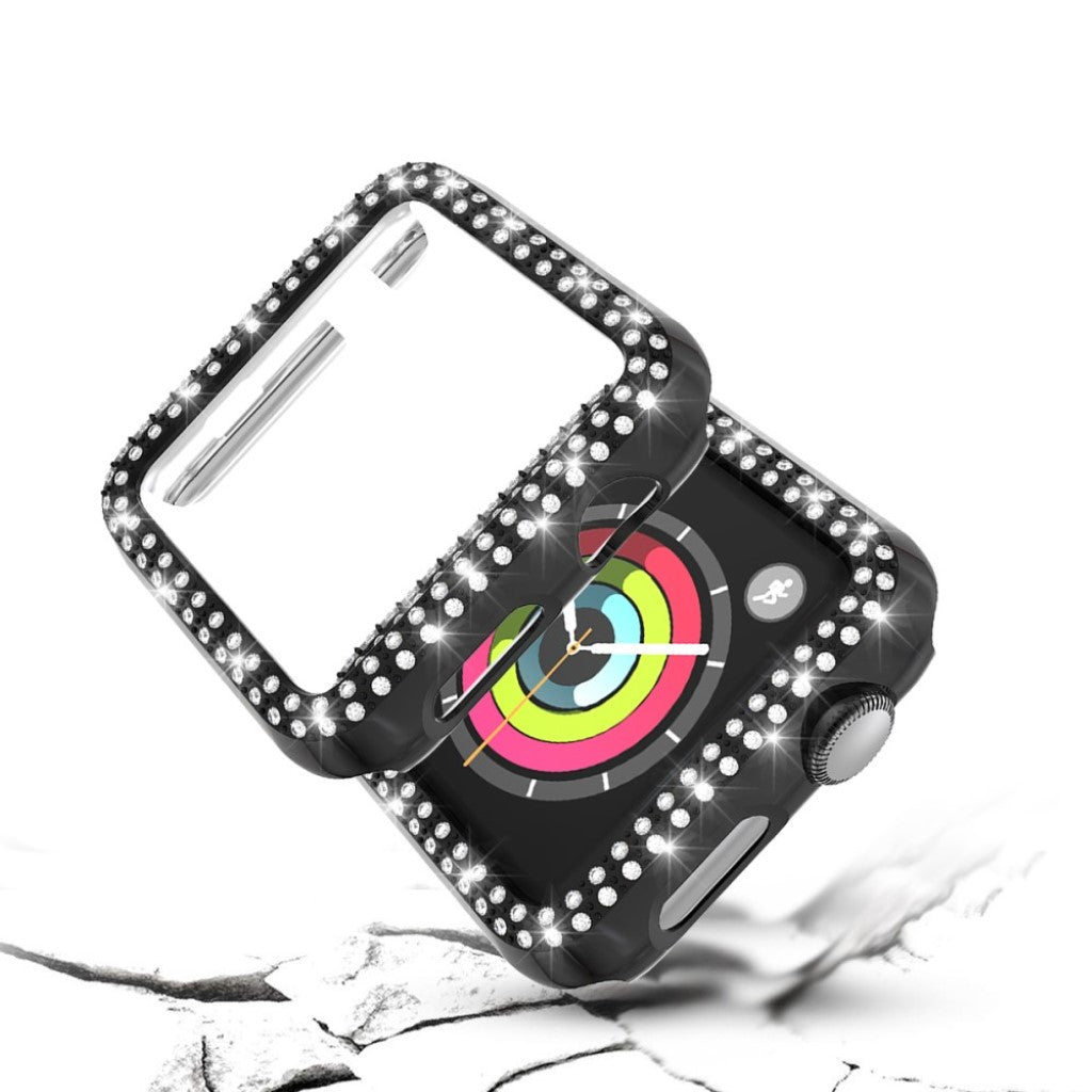 Vildt Fed Plastik og Rhinsten Cover passer til Apple Watch Series 1-3 42mm