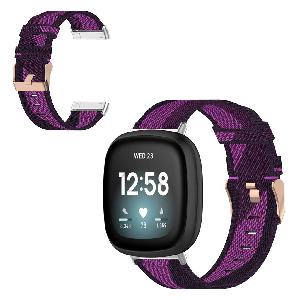 Cool Nylon Universal Rem passer til Fitbit Versa 3 / Fitbit Sense 1 Online salg