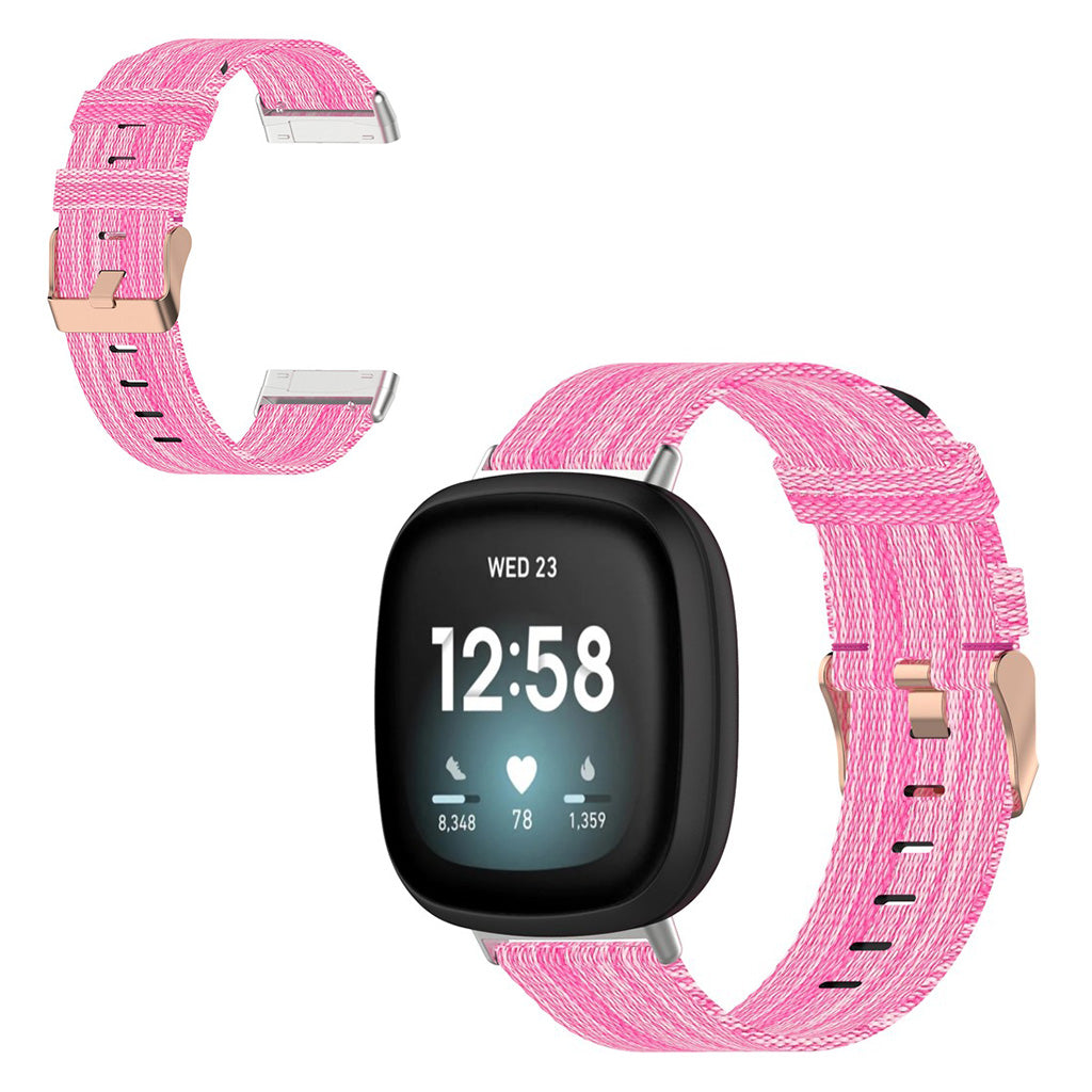 Cool Nylon Universal Rem passer til Fitbit Versa 3 / Fitbit Sense 1 Online salg